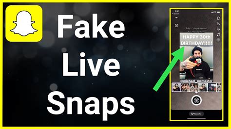 how to fake live snaps